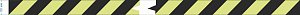 Фотолюминесцентная лента чёрные чередующиеся наклонные полосы